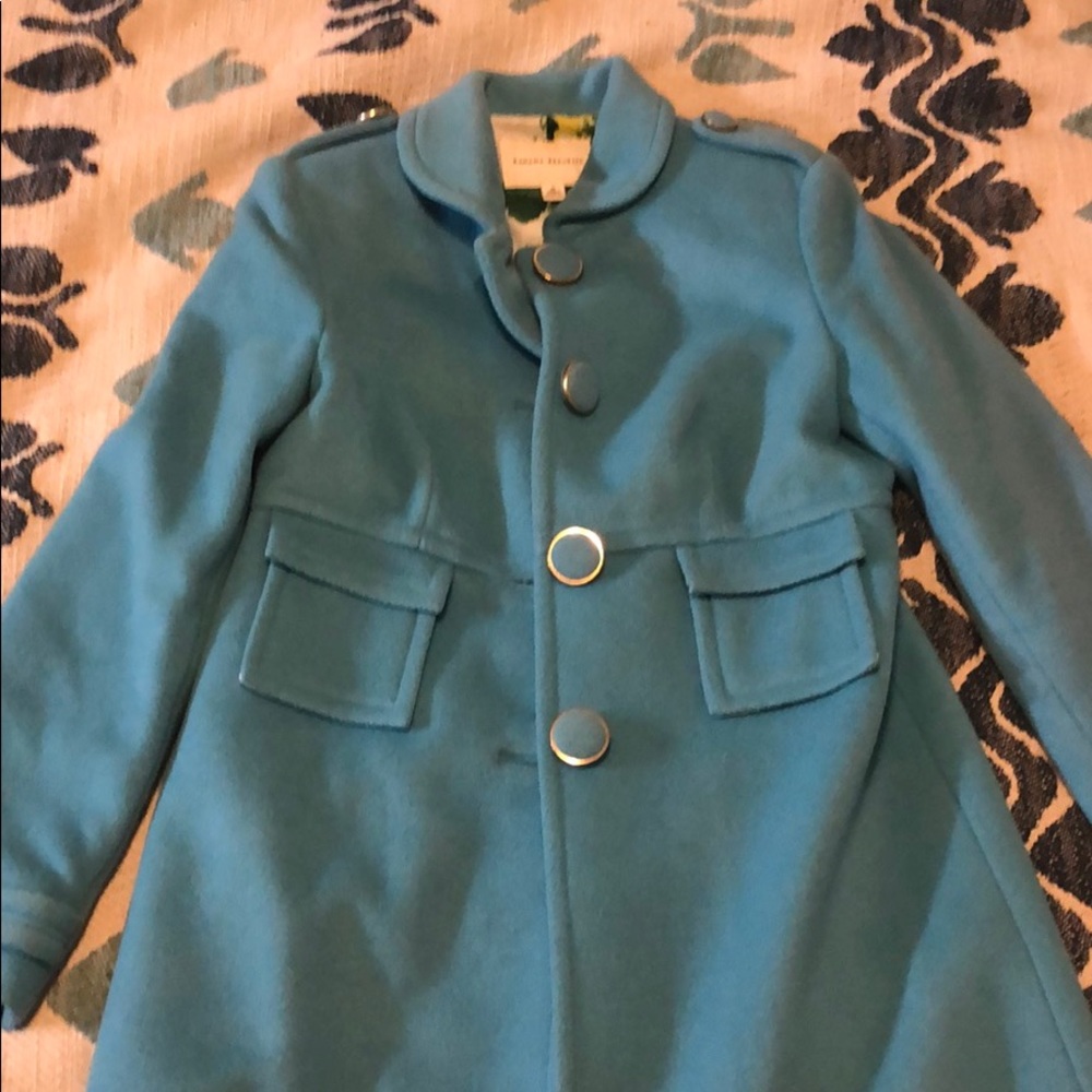 Banana Republic turquoise car coat size M